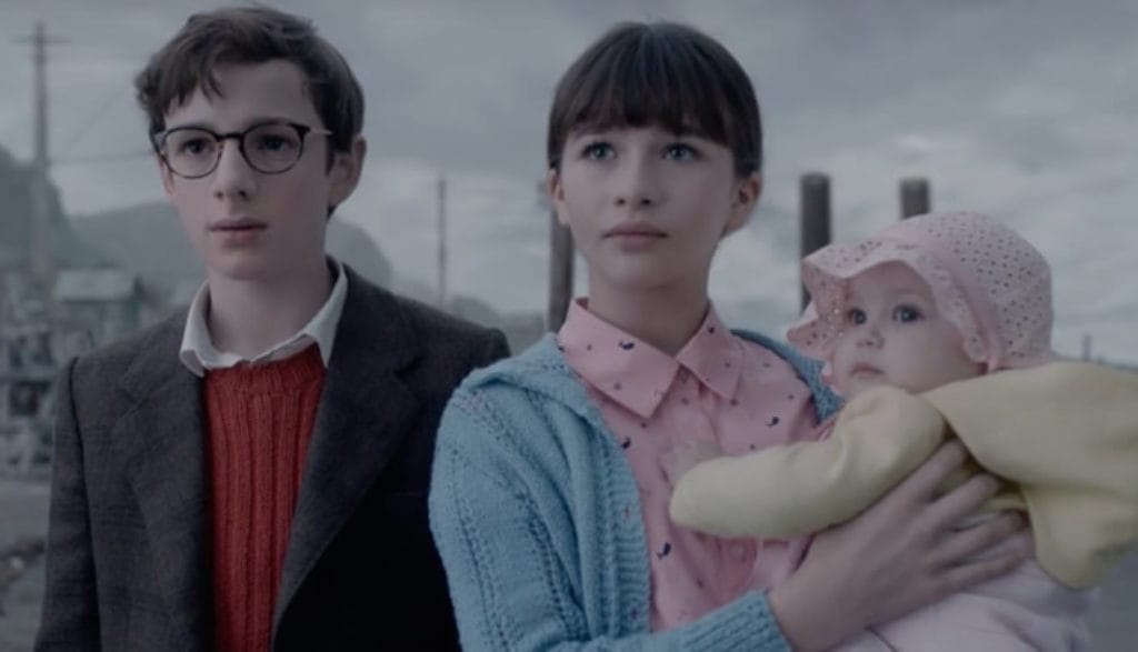 Louis Hynes, Malina Weissman and Presley Smith in Netflix's A Series of Unfortunate Events